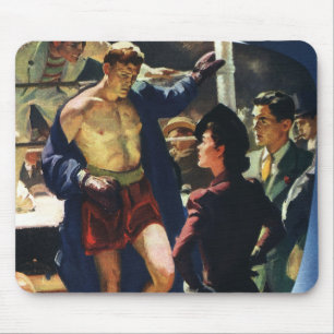 Vintage-Sportboxen, Boxer verlässt den Ring Mousepad