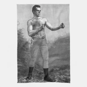 Vintage-Sportboxen, Profil eines viktorianischen B Geschirrtuch