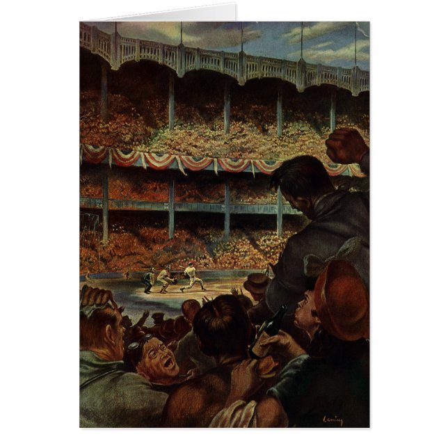 Vintage Sportfans im Baseballstadion (Vorne)