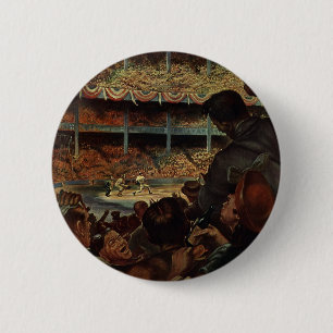 Vintage Sportfans im Baseballstadion Button