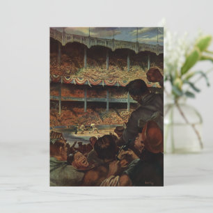 Vintage-Sportfans in einem Baseballstadion