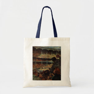 Vintage-Sportfans in einem Baseballstadion Tragetasche