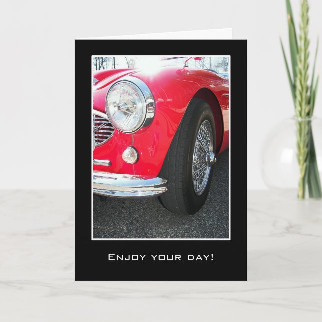 vintage sports car karte (Vorderseite)