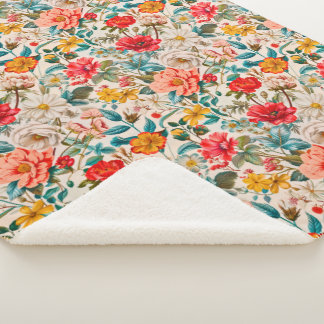 Vintage Spring Floral Seamless Pattern Sherpadecke