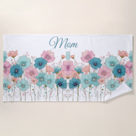 Vintage Spring Flowers for Mom Strandtuch