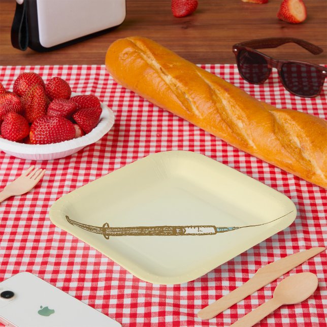 Vintage Spritze Medizinische Gesundheitspflege Ske Pappteller (Von Creator hochgeladen)