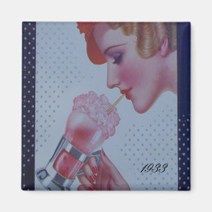 Vintage-Sprudelbar 1933 Magnet