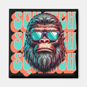 Vintage Squatch Retro-Stil Comic Pop-Art Magnet