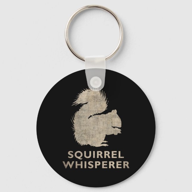 Vintage Squirrel Whisperer Schlüsselanhänger (Vorderseite)