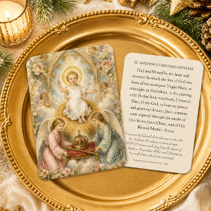 Vintage-St.-Andreas-Weihnachts-Novene-Heiligenkart Visitenkarte