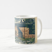 Vintage St Asaph Wales Reiseplakat - Wales
