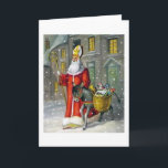 Vintage St. Nikolaus- und Donkey-Grußkarte Feiertagskarte<br><div class="desc">Vintage St. Nikolaus und Donkey Gruß / Note / Weihnachtskarte! Schöne Vintage Szene von St. Nikolaus und seinem Esel durch den Schnee gehen mit einem Korb von Spielzeug!</div>