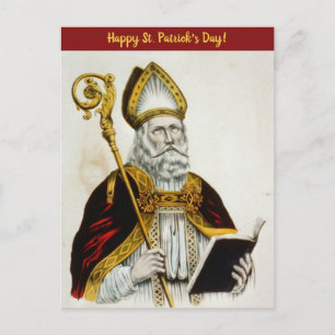 Vintage St Patrick Avec Cap et Carte postale du pe