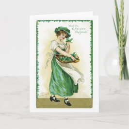 Vintage St Patrick Tageskarte Karte