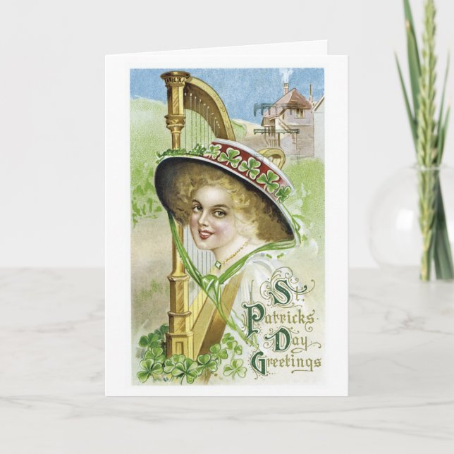 Vintage St Patrick's Day Card Karte (Vorderseite)