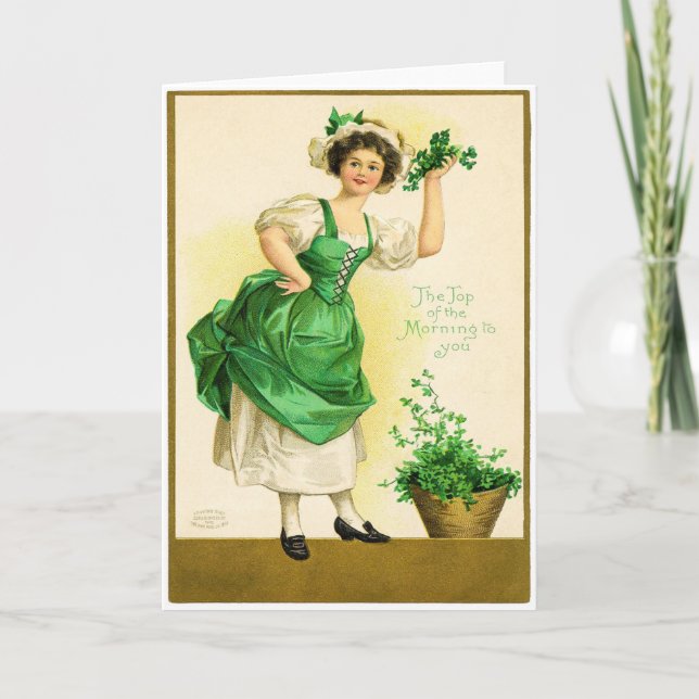 Vintage St Patrick's Day Card Karte (Vorderseite)