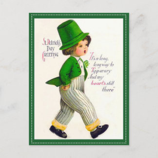 Vintage St. Patrick's Day Gruß Postkarte
