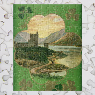 Vintage St. Patrick's Day Grüße Shamrock Schloss