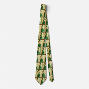 Vintage St. Patrick's Day junge Frau trägt Grün Krawatte