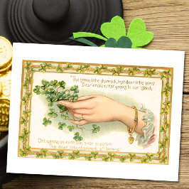 Vintage St. Patrick's Day Kleeblatts Postkarte