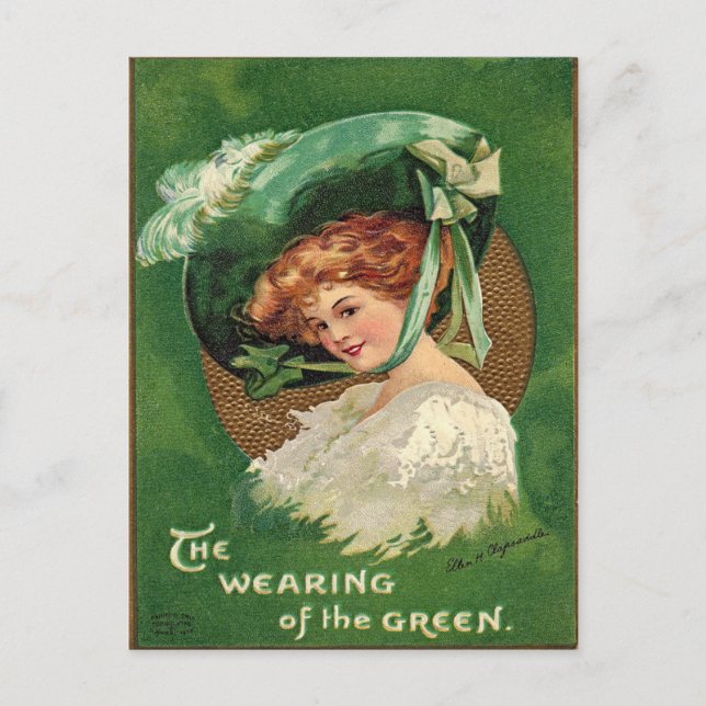 Vintage St. Patrick's Day Postkarte (Vorderseite)