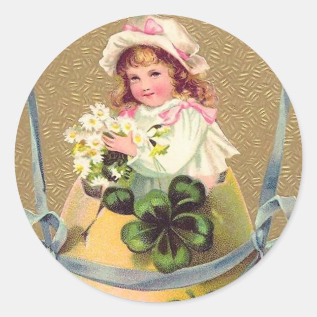 Vintage St. Patrick's Day Stickers (Vorderseite)