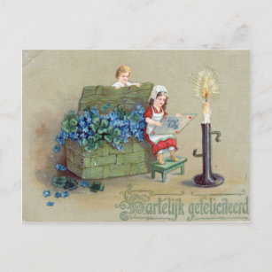 Vintage St Patrick's Postkarte