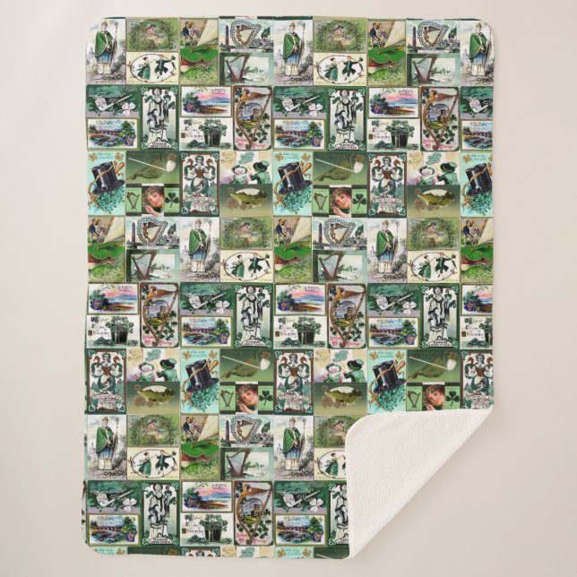 Vintage St Patrick's Sherpadecke (Vorderseite)