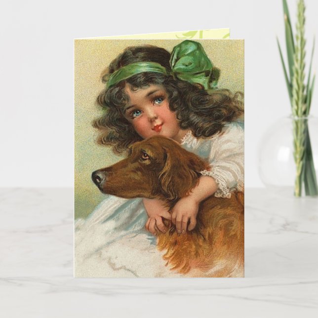Vintage St. Patrick's Tag Karte (Vorderseite)