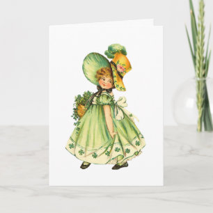 Vintage St. Pat's Day - Little Irish Lass, Karte