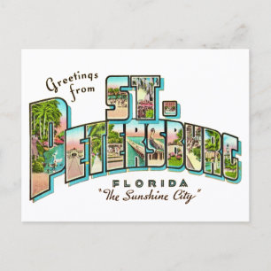 Vintage St. Petersburg FL Postkarte