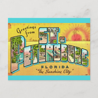 Vintage St Petersburg Florida Postkarte