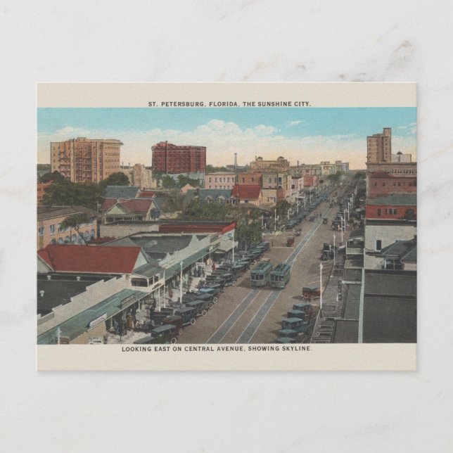 Vintage St. Petersburg Florida Postkarte (Vorderseite)