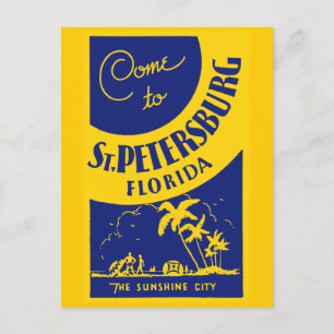 Vintage St. Petersburg Florida Postkarte