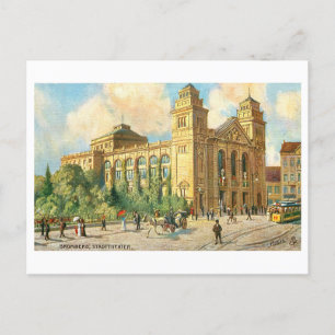 Vintage Staatstheater in Bromberg, Deutschland Postkarte