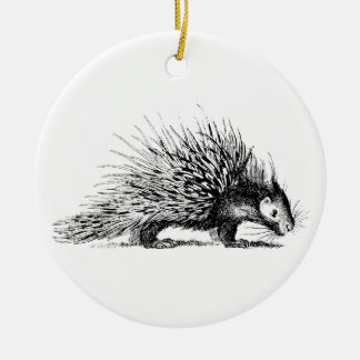 Vintage Stachelschwein-Illustration - Keramikornament