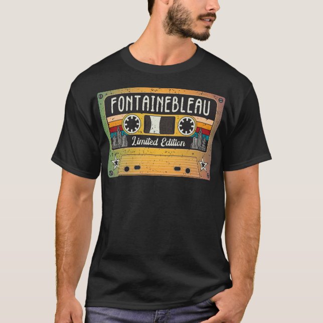 Vintage Stadt Fontainebleau T-Shirt (Vorderseite)