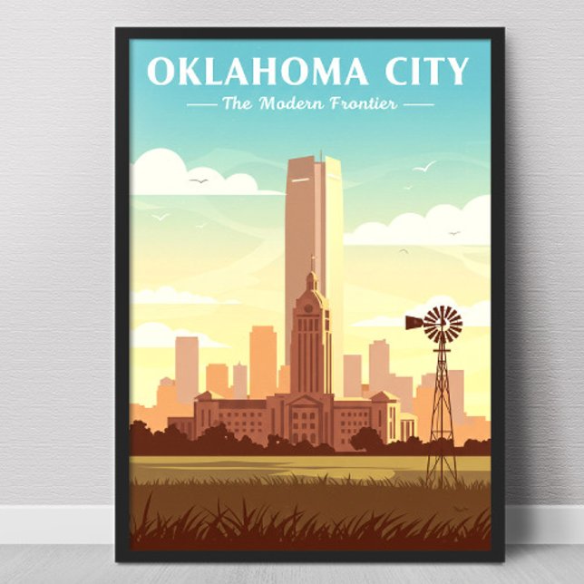 Vintage Stadt Oklahoma Poster (Von Creator hochgeladen)