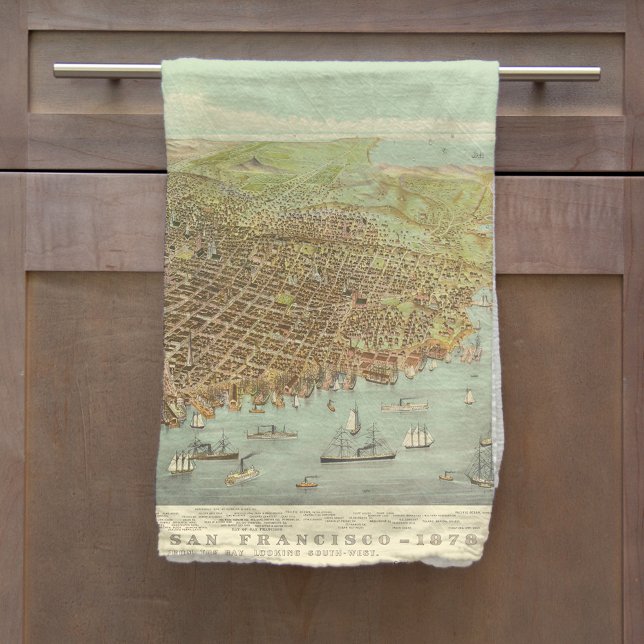 Vintage Stadt San Francisco - wiederhergestellte K Geschirrtuch (Von Creator hochgeladen)