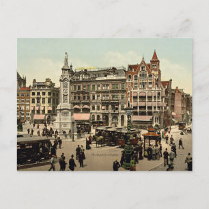 Vintage Stadtansicht von Amsterdam, Fotografie, Postkarte