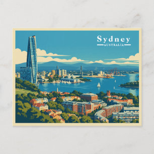 Vintage-Stadtansicht von Sydney Australien Feiertagspostkarte