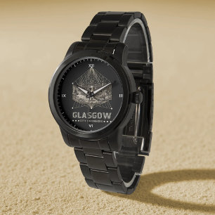 Vintage Stadtkammern Oversified Black Bracelet Armbanduhr