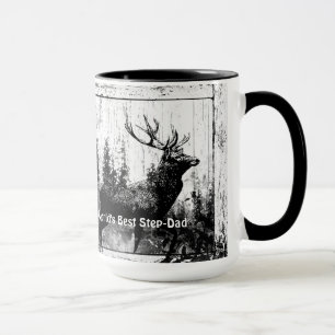 Vintage Stag Hirsch Bester Stiefvater der Welt Tasse
