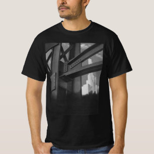 Vintage Stahlbauarchitektur Wolkenkratzer T-Shirt