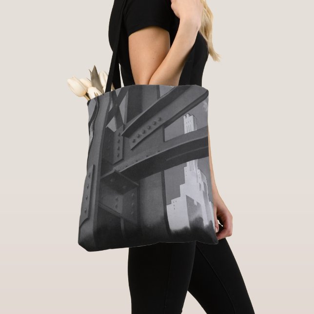 Vintage Stahlbauarchitektur Wolkenkratzer Tasche (Von Nahem)