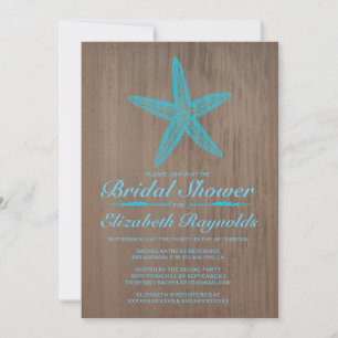 Vintage Starfish Bridal Dusche Einladungen