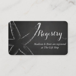 Vintage Starfish Hochzeit im Chalkboard Begleitkarte