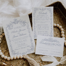 Vintage Staubblau Alte Klasse Hochzeit