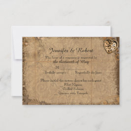 Vintage Steambridkarte RSVP Karte