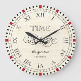 Vintage Steampunk Art-Philosophie-Uhr Große Wanduhr